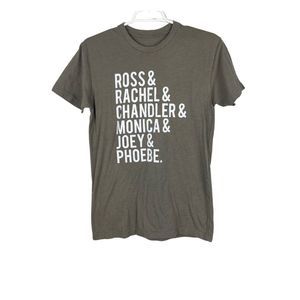 Friends soft tee gray medium graphic tee Ross Monica Chandler Phoebe Joey Rachel